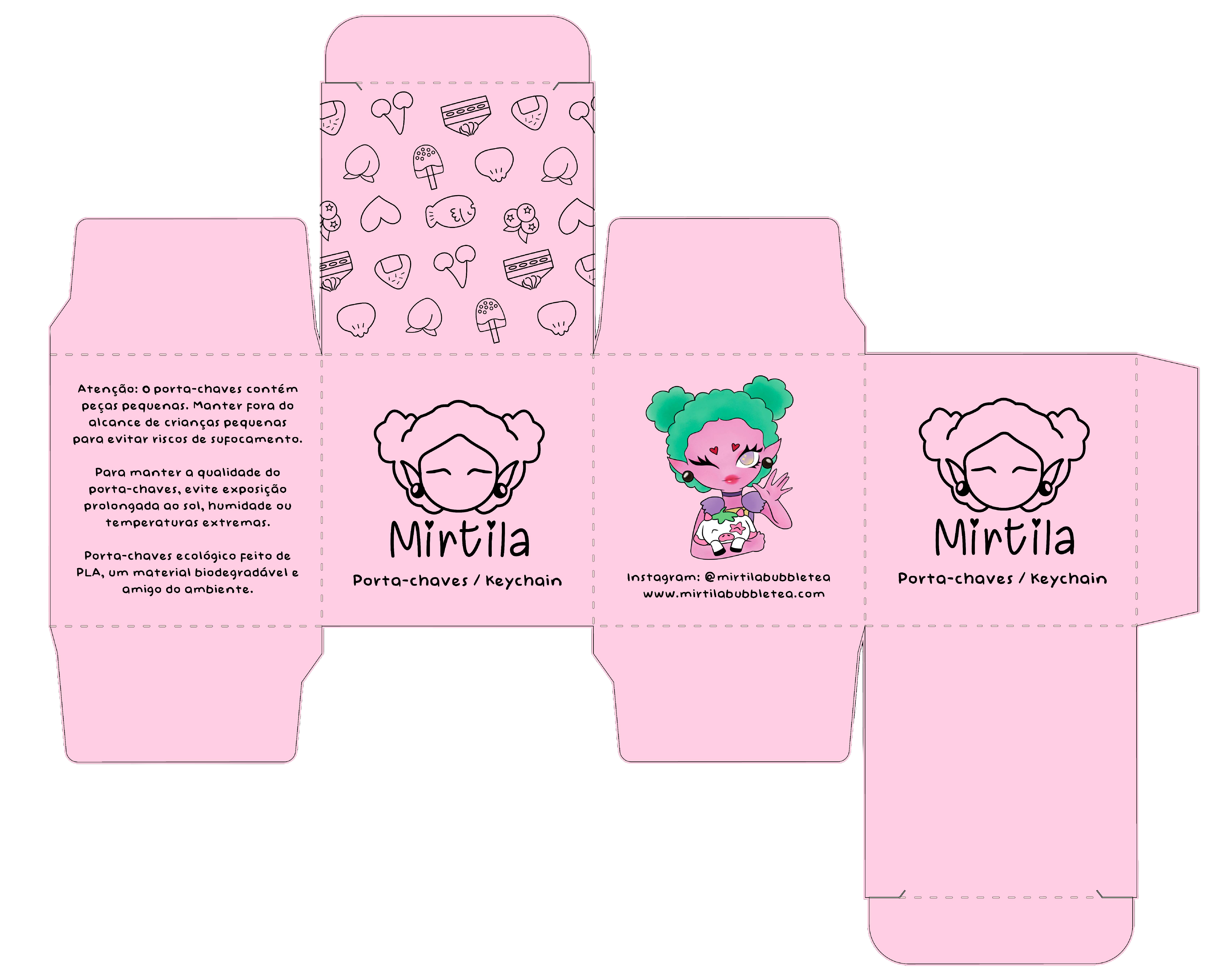 mirtila keychain packaging